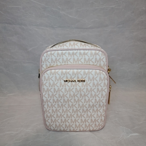 Michael Kors White Rose Gold Chain Crossbody Bag - Picture 6 of 11